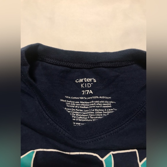 Carter’s Kids Boys Short Sleeve Big Bro T-shirt Navy Blue Size 7 - Picture 3 of 7